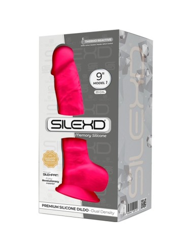 SILEXD - MODELLO 1 PENE REALISTICO PREMIUM SILEXPAN SILICONE FUCSIA 23 CM