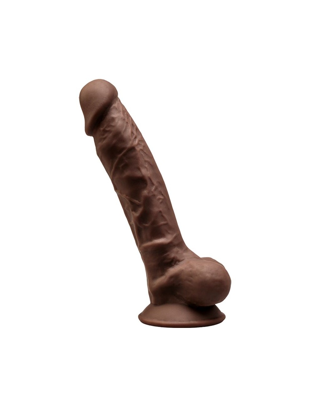 SILEXD - MODELLO 1 PENE REALISTICO PREMIUM SILEXPAN SILICONE MARRONE 17.5 CM SILEXD - MODELLO 1 PENE REALISTICO PREMIUM SILEXPAN SILICONE MARRONE 17.5 CM