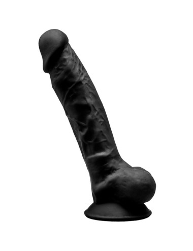 SILEXD - MODELLO 1 PENE REALISTICO PREMIUM SILEXPAN SILICONE NERO 17.5 CM