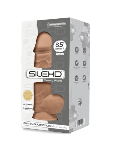 SILEXD - MODELLO 1 PENE REALISTICO PREMIUM SILEXPAN SILICONE CARAMEL 21.5 CM