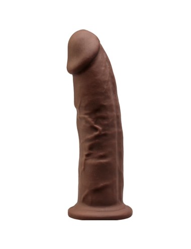 SILEXD - MODELLO 2 PENE REALISTICO PREMIUM SILEXPAN SILICONE MARRONE 23 CM