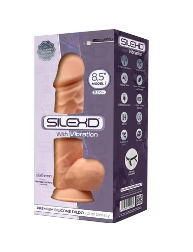 SILEXD - MODELLO 1 VIBRATORE PER PENE REALISTICO IN SILICONE PREMIUM SILEXPAN 21.5 CM