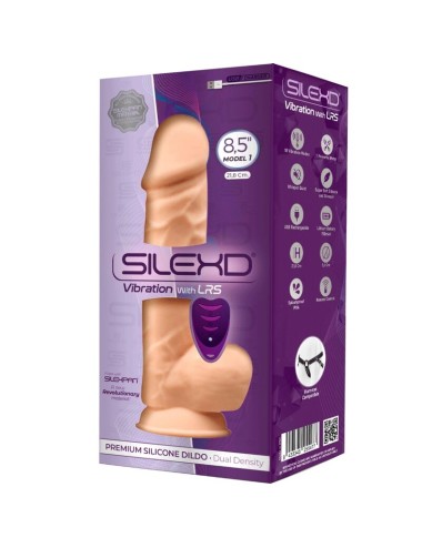 SILEXD - MODELLO 1 VIBRATORE PENE REALISTICO IN SILICONE PREMIUM SILEXPAN TELECOMANDO 21.8 CM