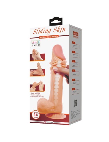PRETTY LOVE - DILDO REALISTICO SLIDING SKIN SERIES CON VENTOSA SCORREVOLE DELLA PELLE 24 CM