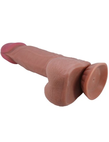 PRETTY LOVE - DILDO REALISTICO SERIE SLIDING SKIN CON VENTOSA SCORREVOLE IN PELLE MARRONE 21