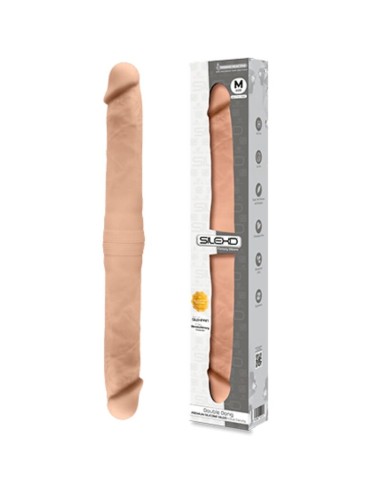 SILEXD - PENE DOPPIO REALISTICO SILICONE SILEXPAN PREMIUM 42.5 CM