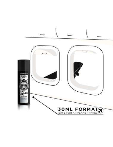 BLACK HOLE - RIPARAZIONE ANALE RELAX A BASE ACQUA CON IALURONE 30 ML