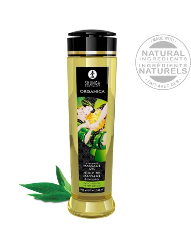 SHUNGA - OLIO DA MASSAGGIO BIOLOGICO TÈ VERDE 240 ML