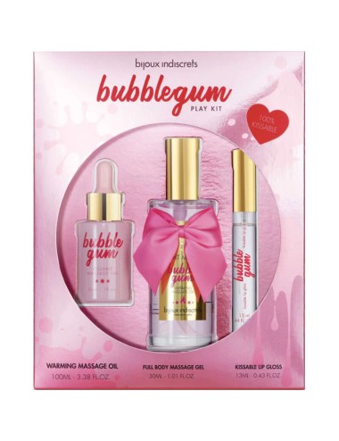 BIJOUX - INDISCRETS KIT BUBBLEGUM PLAY CON OLIO GEL E LUCIDA LABBRA