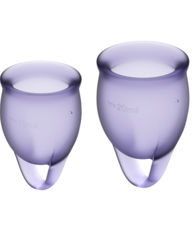 SATISFYER - FEEL CONFIDENT COPPA MESTRUALE VIOLA 15 + 20 ML