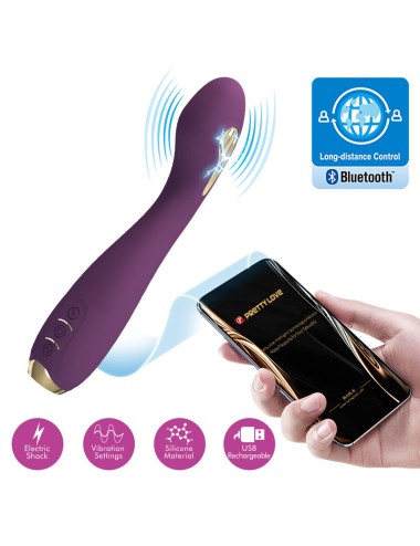 PRETTY LOVE - VIBRATORE ELETTROSHOCK HECTOR BY APP CONTROL VIOLA