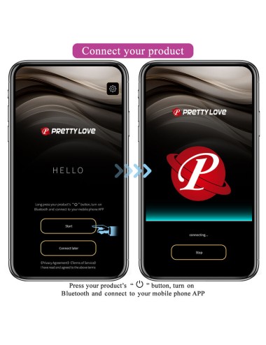 PRETTY LOVE - VIBRATORE ELETTROSHOCK HECTOR BY APP CONTROL VIOLA