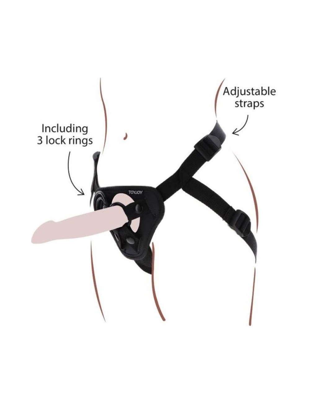 GET REAL - IMBRAGATURA CON CINTURINO NERA