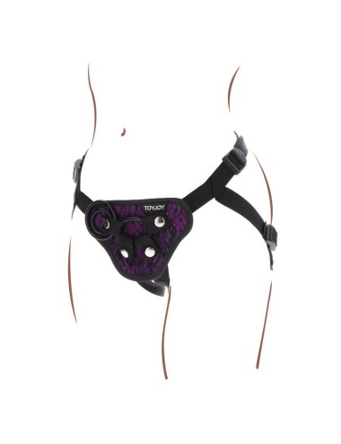 GET REAL - IMBRAGATURA IN PIZZO CON CINTURINO VIOLA