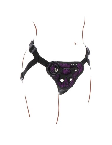 GET REAL - IMBRAGATURA IN PIZZO CON CINTURINO VIOLA