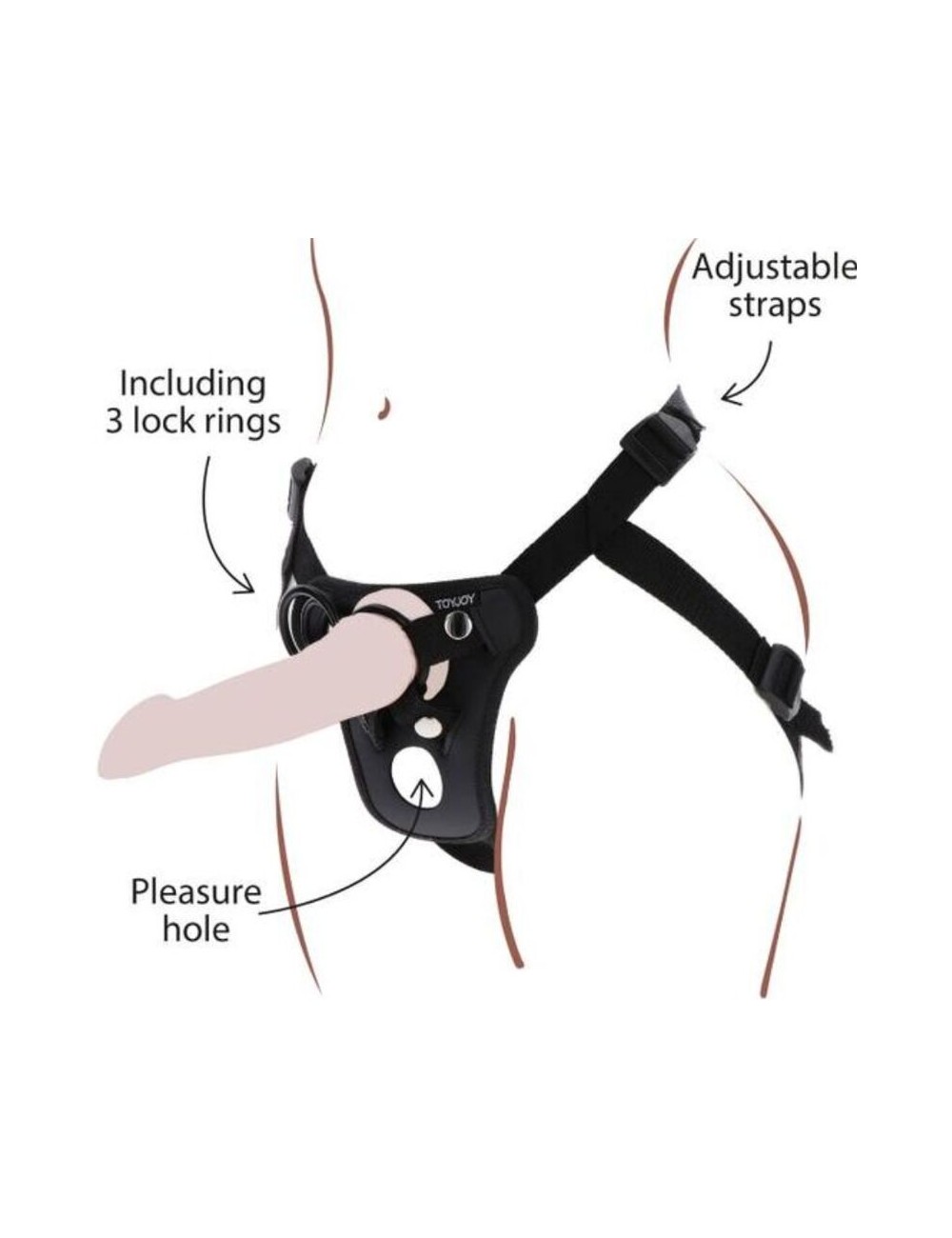 GET REAL - IMBRACATURA DA PIACERE CON CINTURINO NERA GET REAL - IMBRACATURA DA PIACERE CON CINTURINO NERA