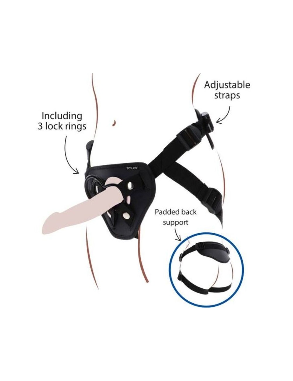 GET REAL - IMBRACATURA DELUXE CON CINTURINO NERO GET REAL - IMBRACATURA DELUXE CON CINTURINO NERO