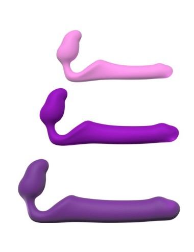 ADRIEN LASTIC - QUEENS STRAP-ON FLESSIBILE VIOLA TAGLIA L