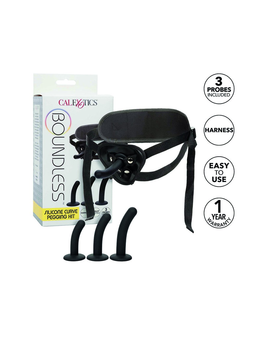 CALIFORNIA EXOTICS - BOUNDLESS KIT DI PEGGING PER CURVE IN SILICONE