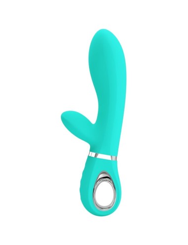 PRETTY LOVE - VIBRATORE MULTIFUNZIONE G-SPOT THOMAS VERDE ACQUA