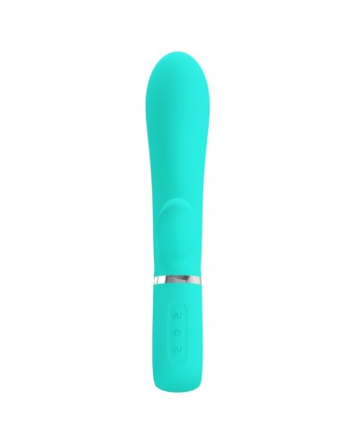 PRETTY LOVE - VIBRATORE MULTIFUNZIONE G-SPOT THOMAS VERDE ACQUA