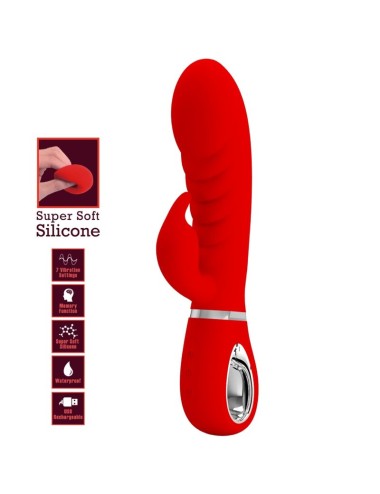 PRETTY LOVE - VIBRATORE MULTIFUNZIONE G-SPOT PRESCOTT ROSSO