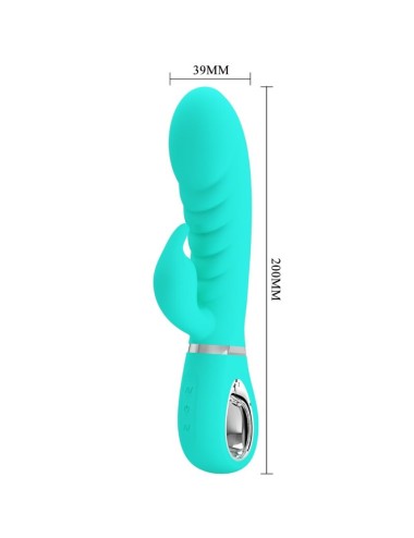 PRETTY LOVE - VIBRATORE MULTIFUNZIONE G-SPOT PRESCOTT VERDE ACQUA