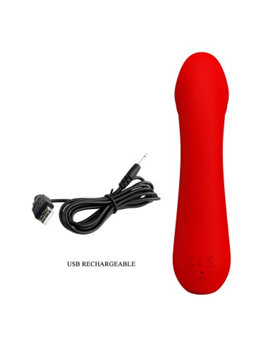 PRETTY LOVE - VIBRATORE RICARICABILE CETUS ROSSO
