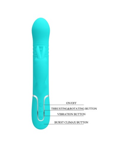 PRETTY LOVE - PERLE VIBRATORE COALE RABBIT VERDE ACQUA
