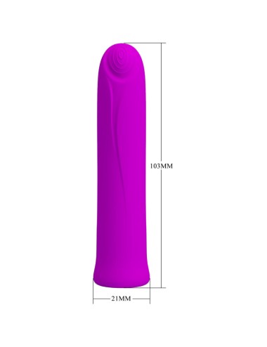 PRETTY LOVE - VIBRATORE CURTIS MINI SUPER POWER 12 VIBRAZIONI IN SILICONE VIOLETTO