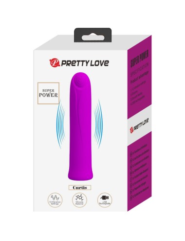 PRETTY LOVE - VIBRATORE CURTIS MINI SUPER POWER 12 VIBRAZIONI IN SILICONE VIOLETTO