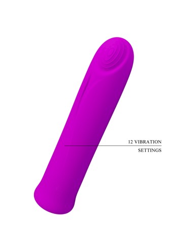 PRETTY LOVE - VIBRATORE CURTIS MINI SUPER POWER 12 VIBRAZIONI IN SILICONE VIOLETTO