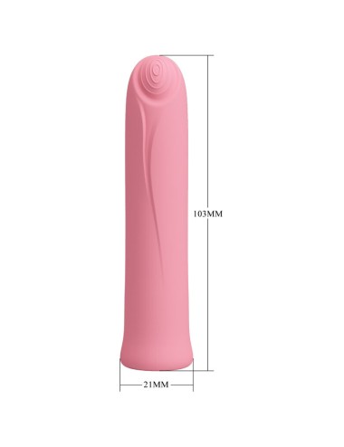 PRETTY LOVE - VIBRATORE CURTIS MINI SUPER POWER 12 VIBRAZIONI IN SILICONE ROSA