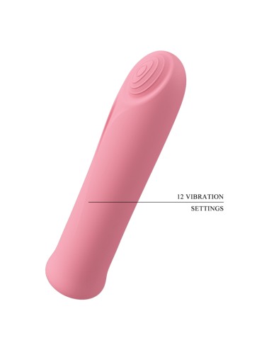 PRETTY LOVE - VIBRATORE CURTIS MINI SUPER POWER 12 VIBRAZIONI IN SILICONE ROSA