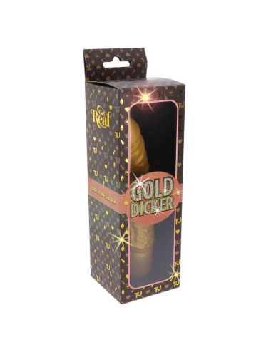 GET REAL - VIBRATORE ORIGINALE GOLD DICKER ORO