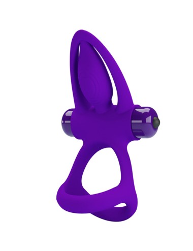 PRETTY LOVE - ANELLO VIBRATORE 10 VIBRAZIONI IN SILICONE VIOLETTO