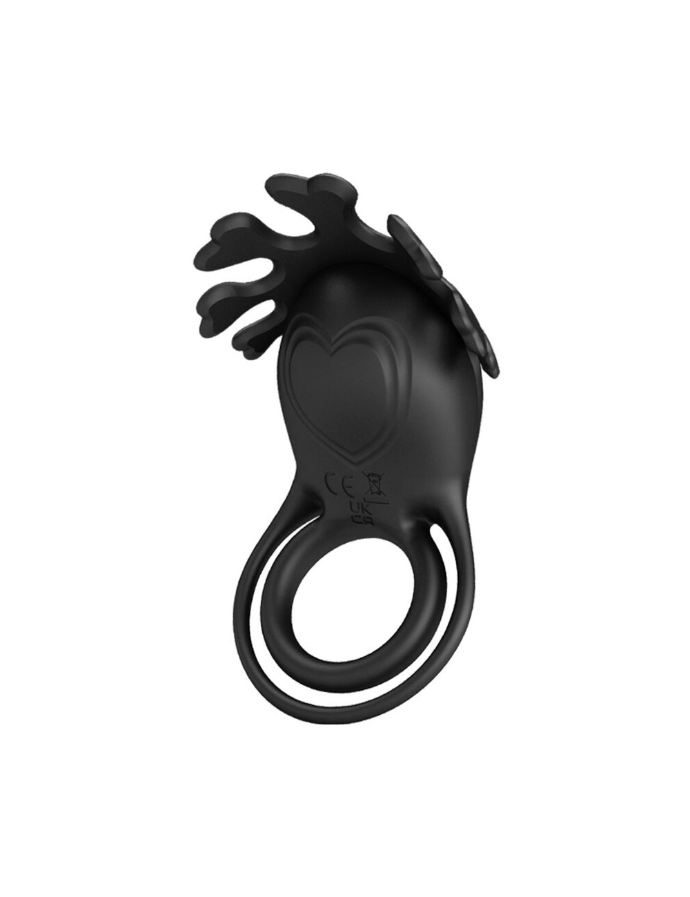 PRETTY LOVE - ANELLO VIBRATORE RUBEN 7 VIBRAZIONI IN SILICONE NERO