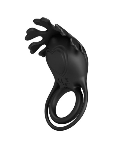 PRETTY LOVE - ANELLO VIBRATORE RUBEN 7 VIBRAZIONI IN SILICONE NERO