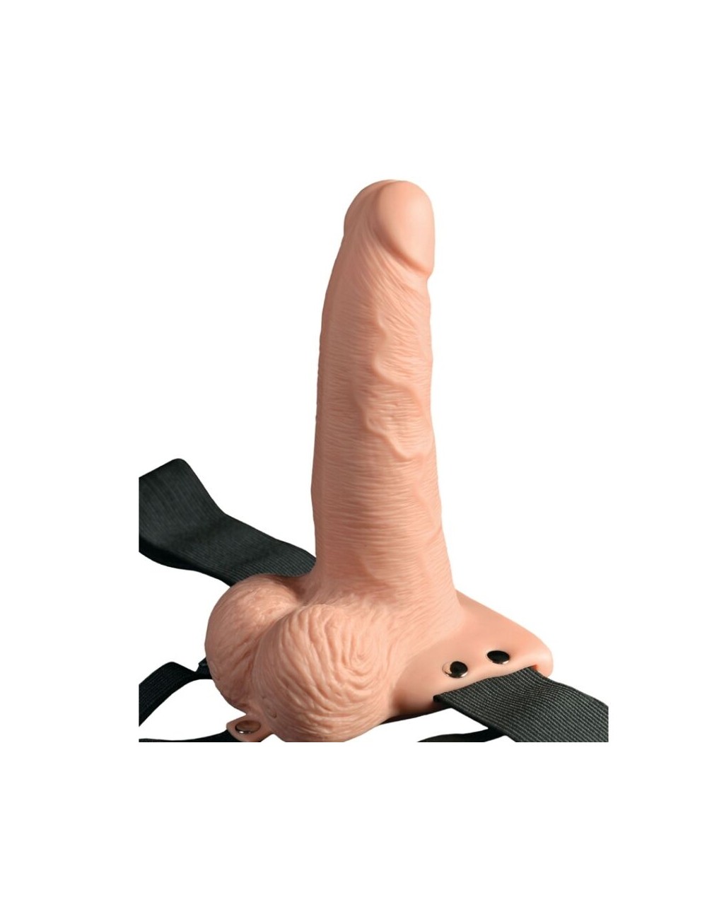 FETISH FANTASY SERIES - IMBRAGATURA REGOLABILE TELECOMANDO PENE REALISTICO CON TESTICOLI RICARICABILI E VIBRATORE 15 CM