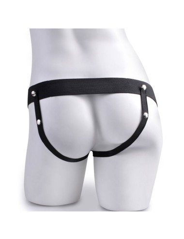 FETISH FANTASY SERIES - IMBRAGATURA REGOLABILE TELECOMANDO PENE REALISTICO CON TESTICOLI RICARICABILI E VIBRATORE 15 CM