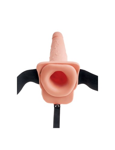 FETISH FANTASY SERIES - IMBRACATURA REGOLABILE PENE REALISTICO CON SFERE SQUIRTING 19 CM