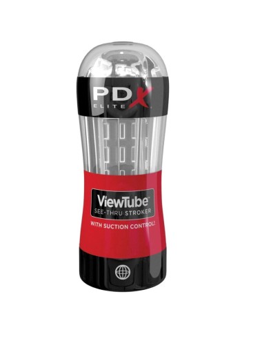 PDX ELITE - STROKER VIEWTUBE CONTROL ASPIRAZIONE TRASPARENTE