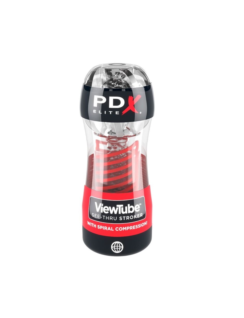 PDX ELITE - STROKER VIEWTUBE 2 COMPRESSIONE SPIRALE TRASPARENTE