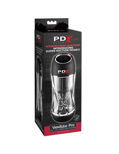 PDX ELITE - VIBRATORE STROKER VIEWTUBE PRO TRASPARENTE