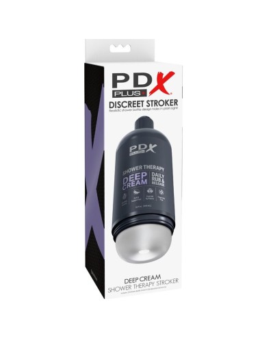 PDX PLUS - MASTURBATORE STROKER DESIGN DISCRETO IN BOTTIGLIA DI SHAMPOO CON CREMA PROFONDA