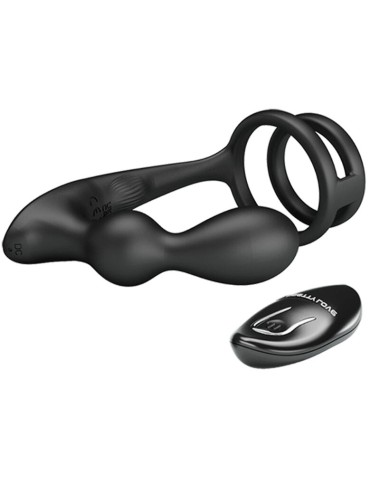 PRETTY LOVE - ANELLO PER PENE MARSHALL CON PLUG ANALE VIBRANTE CON TELECOMANDO