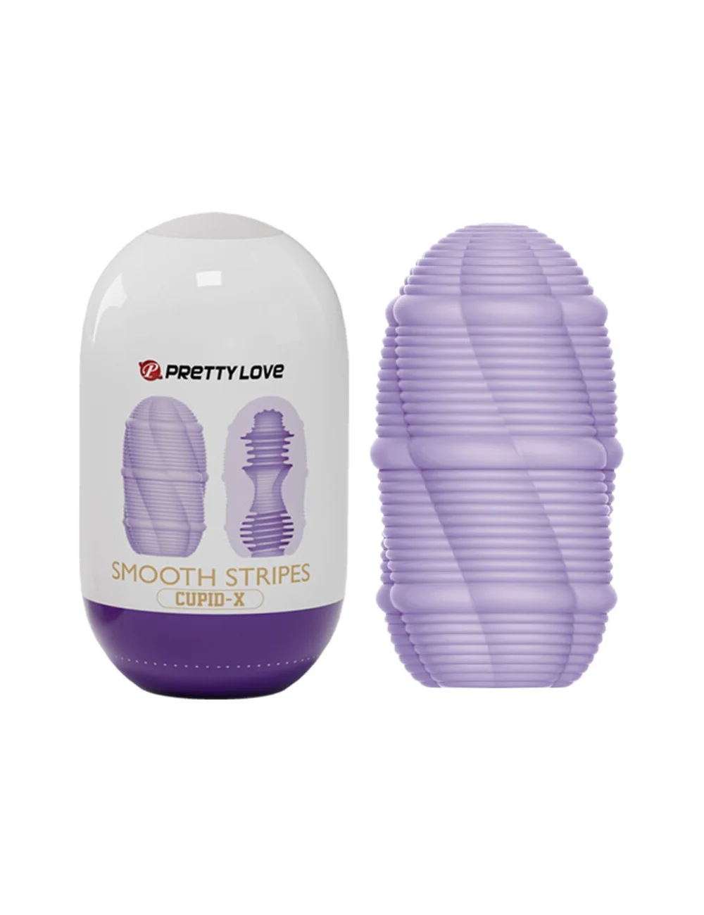 PRETTY LOVE - UOVO MASTURBATORE CUPIDO A STRISCE LISCE