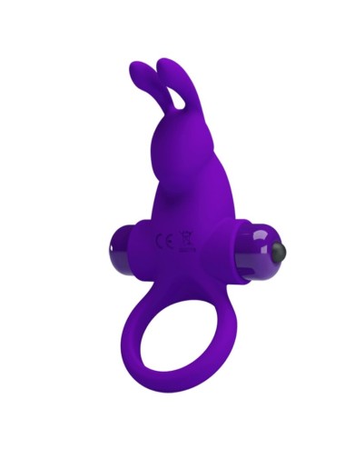 PRETTY LOVE - ANELLO VIBRATORE I CONIGLIO PER PENE VIOLA