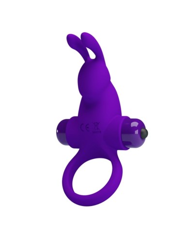 PRETTY LOVE - ANELLO VIBRATORE I CONIGLIO PER PENE VIOLA