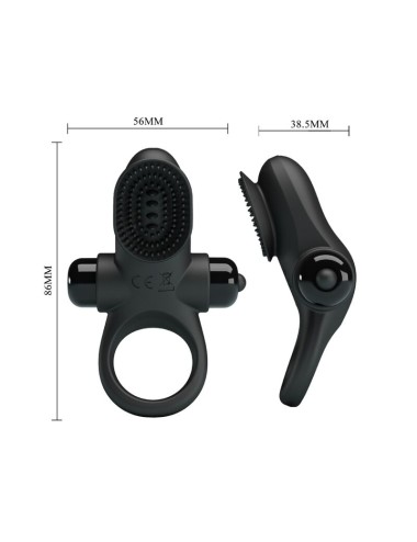 PRETTY LOVE - ANELLO VIBRATORE II PER IL PENE NERO